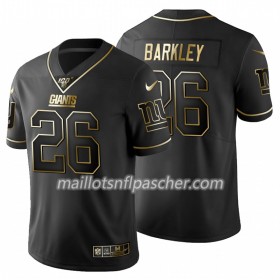 Maillot New York Giants Saquon Barkley 26 Nike Noir Golden Edition 100th - Homme